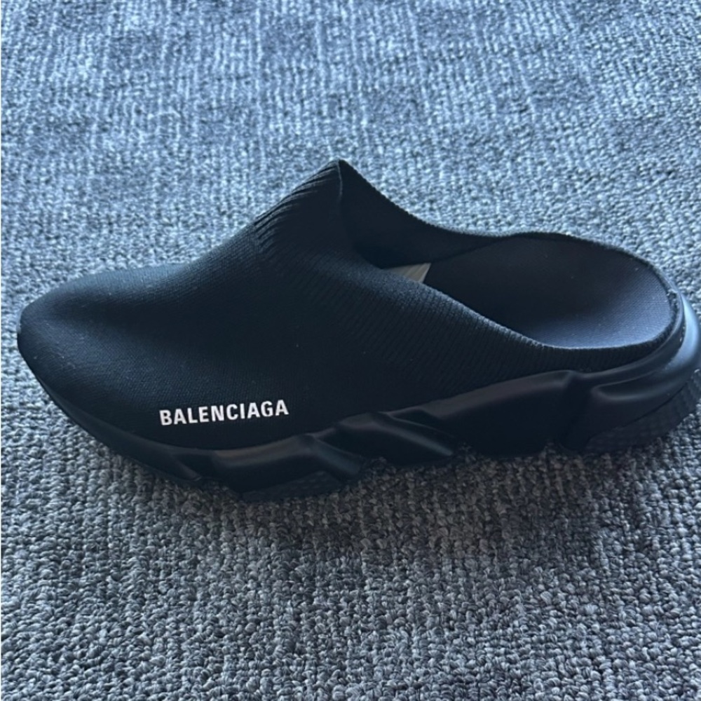 Balenciaga Women’s Black Slip-On Sneaker Mules - Size 9 (authentic)